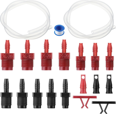 #ad #ad Master Cylinder Bleeder Kit Complete Brake Bleeder Kit with 22 in Clear Hose Cl $13.13