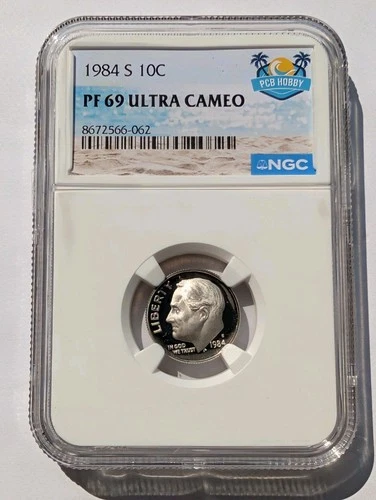 Photo of a 1984-S Roosevelt Dime Proof from an eBay listing that sold on Jul 18, 2026