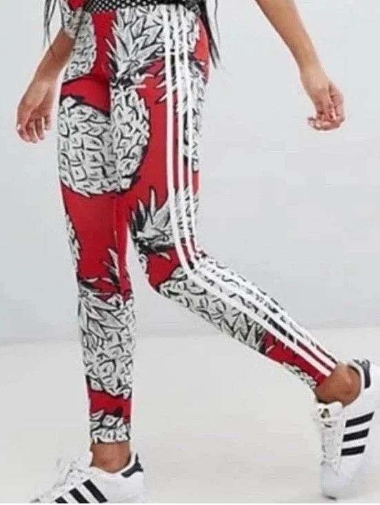 Adidas Originals x Farm Rio Pineapple Wms Leggings XS Maximalist Dopamine Pants - Image 3 of 4