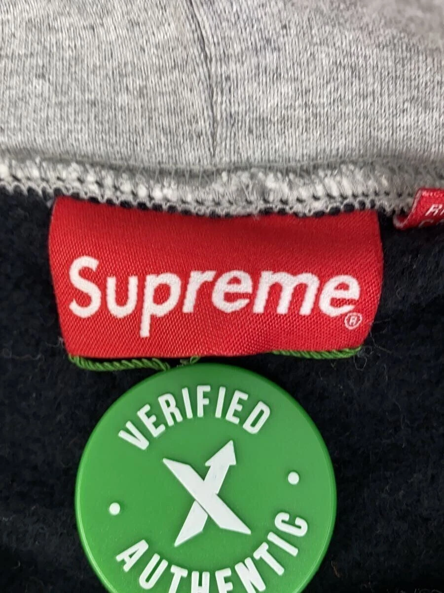 Felpa Supreme con cappuccio L cotone nero usata