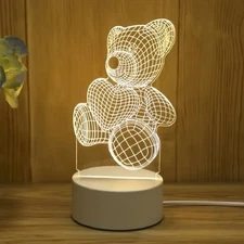 LED Light Gift For Girlfriend Wife Woman Mom on Birthday, Christmas - Teddy Bear