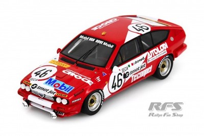 Alfa Romeo Alfetta GTV 6 24h Spa 1982 van Hove Mobil Smet 1:43 Spark SB 542