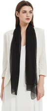 Long Chiffon Sheer Scarf For womens