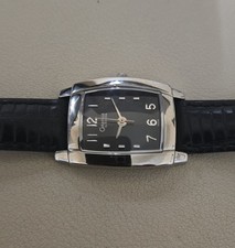 Caravelle By Bulova Mens Watch 28mm Black Dial 43D004 Date New Battery 7.25\