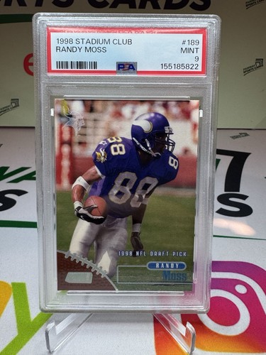 1998 STADIUM CLUB #189 RANDY MOSS ROOKIE RC PSA 10 - Minnesota Vikings