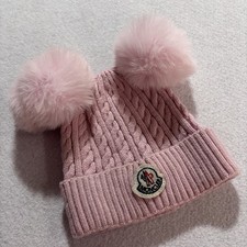 Cappello Di Lana Moncler bimba rosa.