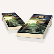 Cornhole Boards Skips Garage The Bridge UV Resistant Portable Lawn Game