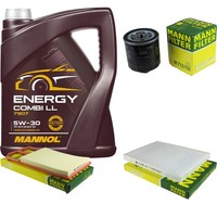 Inspektionspaket 5L Mannol Energy 5W-30 FüR VW Lupo 1.4 16V 1.6 GTI Seat Leon