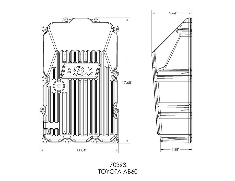 Pan de aceite de transmisión B&M - Se adapta a los modelos Toyota Tundra y Sequoia V8 de 2009 a 2018 Foto 3 de 4