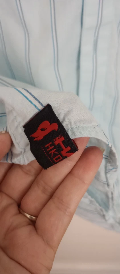 Tony Hawk Shirt Men's Skater Size Large  Short Sleeve Button Down Blue Graphics - Image 3 of 4