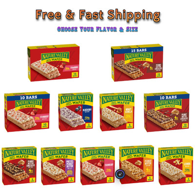 Nature Valley Crispy Creamy Wafer Bars, Whole Grain (Select Your Flavor & Size)