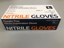 MEDICAL Powder Free NITRILE Examination Gloves, Large, 1000/CS