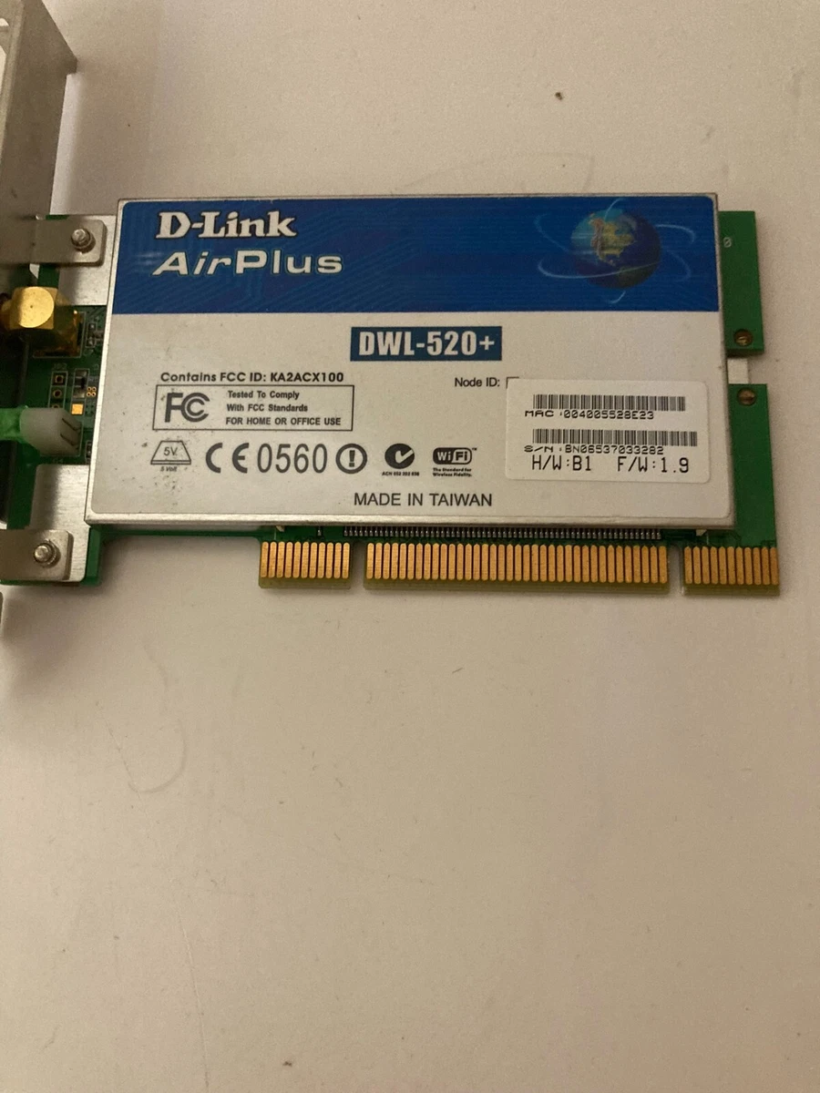 D-Link Air Wireless Network DWL-520 Wireless PCI Adapter | EBay