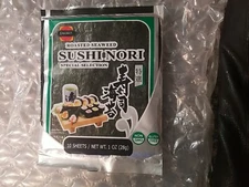 J-BASKET Seaweed Sushi Nori 10 Sheets Net. Wt.1 Ounce Pack of 1 Non Gmo 
