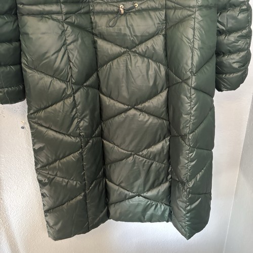 Liz Claiborne Womens Lined Heavyweight Quilted Jacket Dark Green Large Winter - Picture 9 of 9