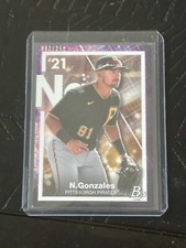 2021 Bowman Platinum Precious Elements #PE23 Nick Gonzales Purple Refractor /250