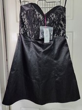 Womens size 14 Be Beau Party Dress strapless fit flare lace bodice NEW tags £28