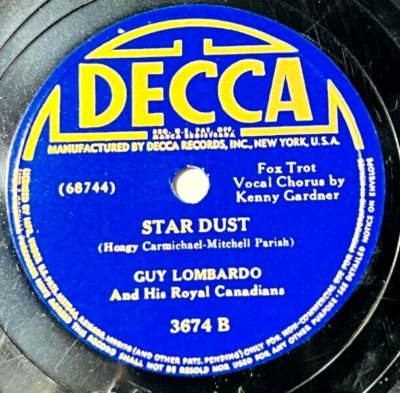 Guy Lombardo -Decca Record  2834 and 3674 - 10'' Records / 78 RPM - LOT of 2