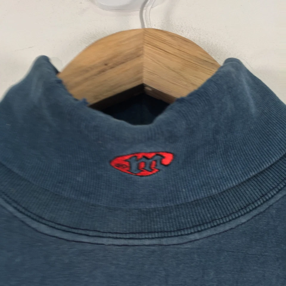 Camiseta Mambo Hombre Vintage Años 90 Talla S Azul Cuello Tortuga Manga Larga Algodón 092222 Foto 4 de 4