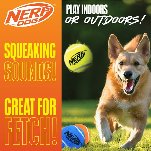 2.5-inch Squeak Tennis Ball Dog Toy, 3-Pack - Picture 6 of 11
