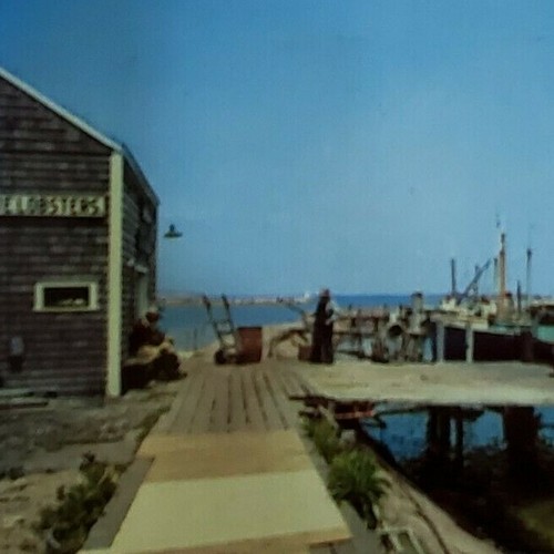 A Scene at Old Harbor ~ Block Island, RI. -Posted Postcard 8/13/61 -RHODE ISLAND - Picture 5 of 12