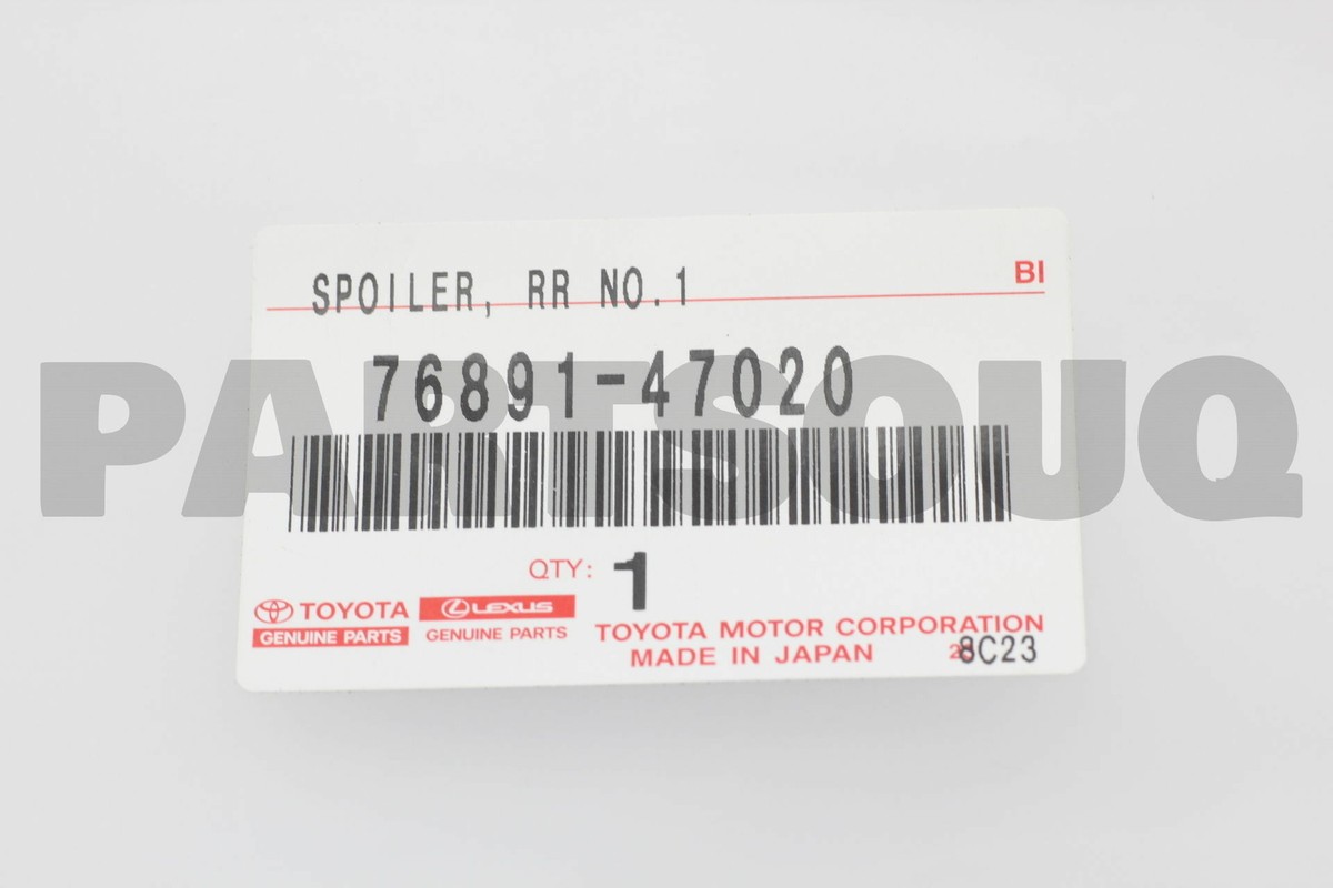 7689147020 Genuine Toyota SPOILER, REAR NO.1 76891-47020 | eBay