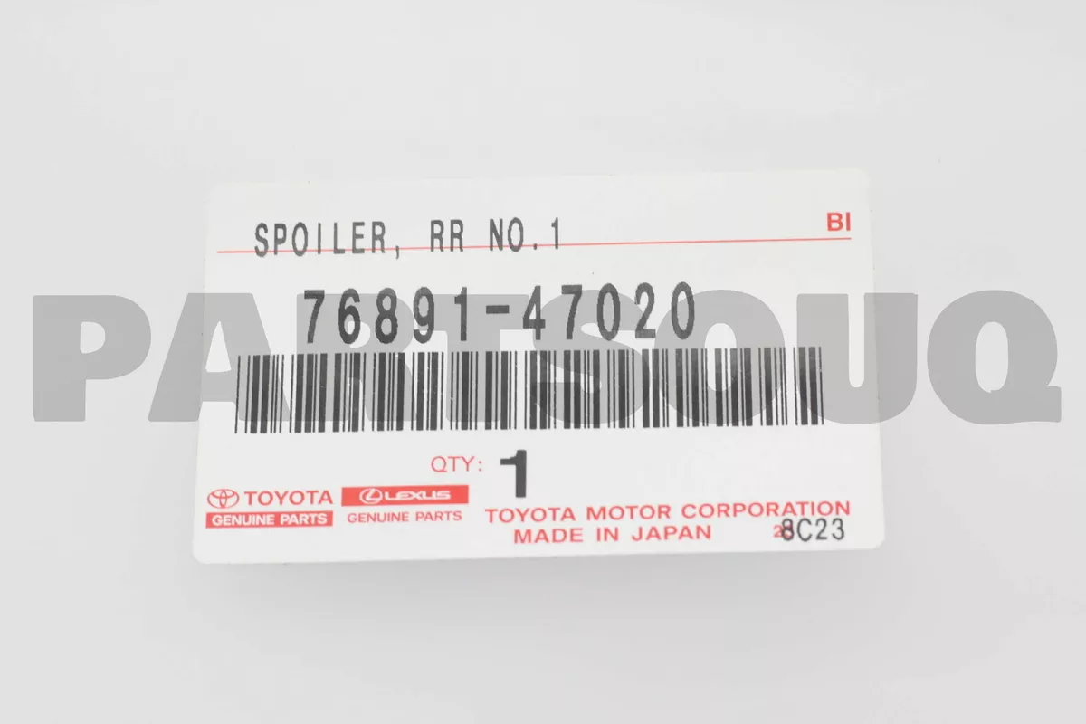 7689147020 Genuine Toyota SPOILER, REAR NO.1 76891-47020 | eBay