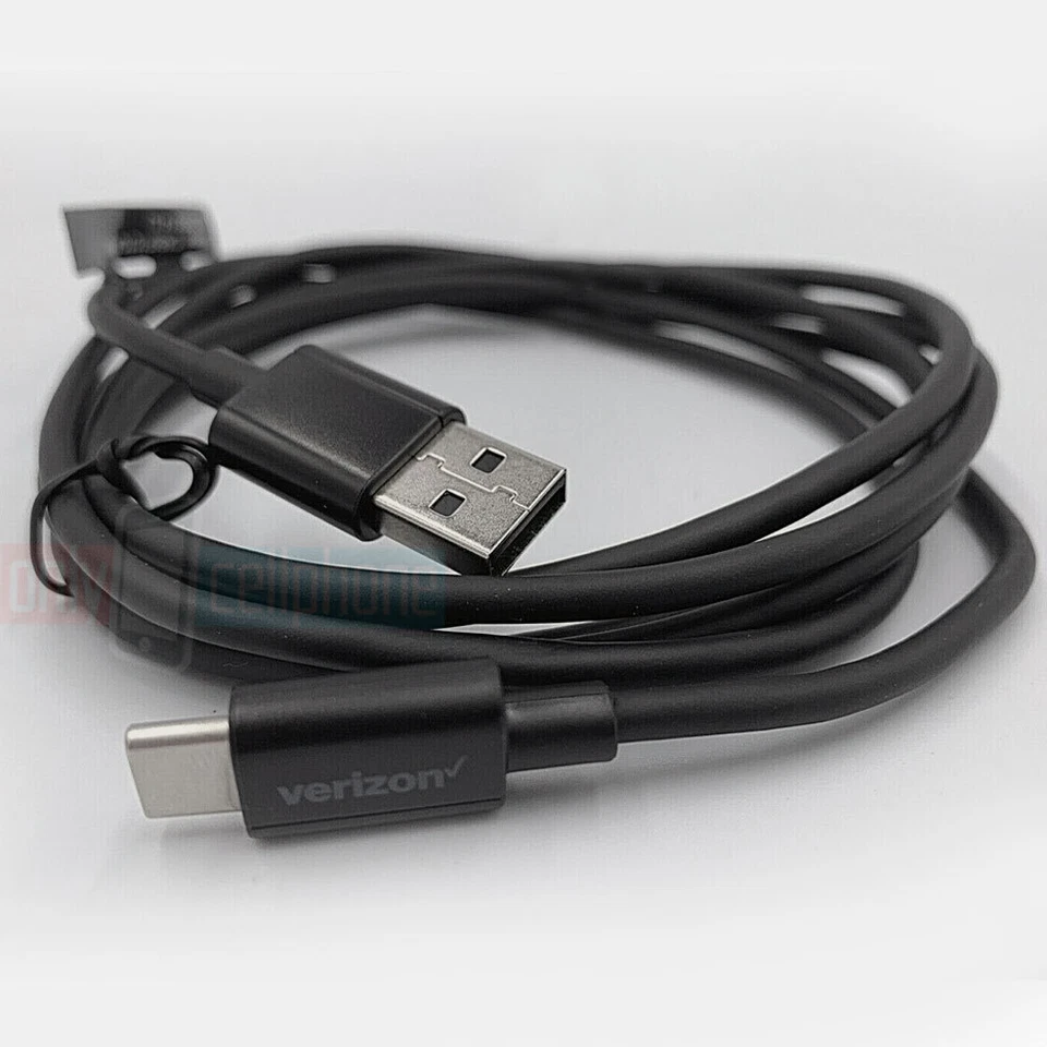 Cable de datos de carga rápida original Verizon negro 6 pies USB a USB-C (Tipo C) Foto 4 de 4