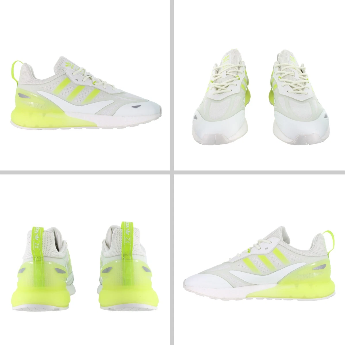 Adidas ZX 2K Boost 2.0 White Semi Solar Slime for sale | eBay