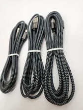 Heavy Duty Micro USB Fast Charger Data Cable Cord For Samsung Android LOT OF 3!