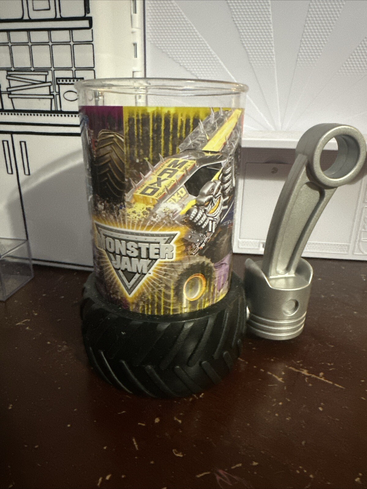 Monster Jam Plastic Tire Piston Gear Cup, Collector's Dates 2015