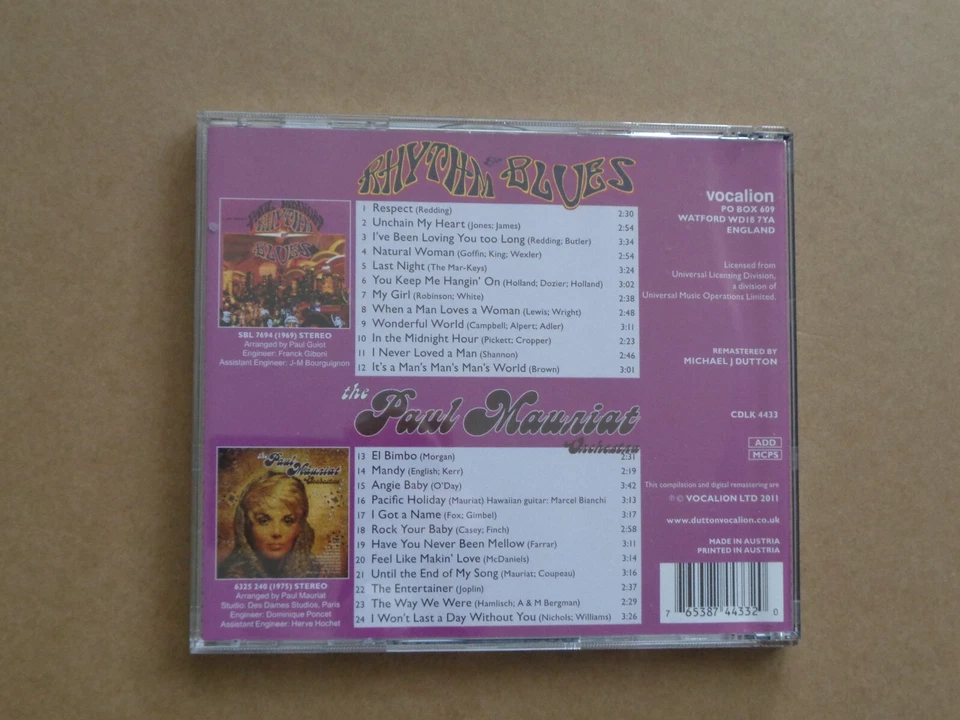 Paul Mauriat- Rhythm & Blues - Vocalion Records CD - Image 2 of 2