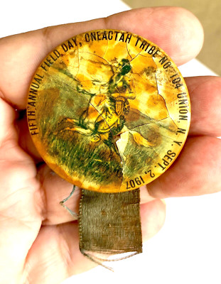 1907 Antique Oneactah Native Amer. 5th Annual Field Day Competition Medal