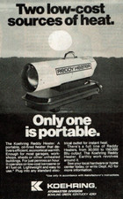 1978 Vintage Print Ad Koehring Reddy Heater Portable Oil-Fired Atomaster Dept AD