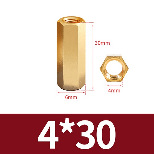Threaded Rod Connecting Nuts Allthread bar Brass Hexagon Connectors M2 to M6 - Picture 94 of 130