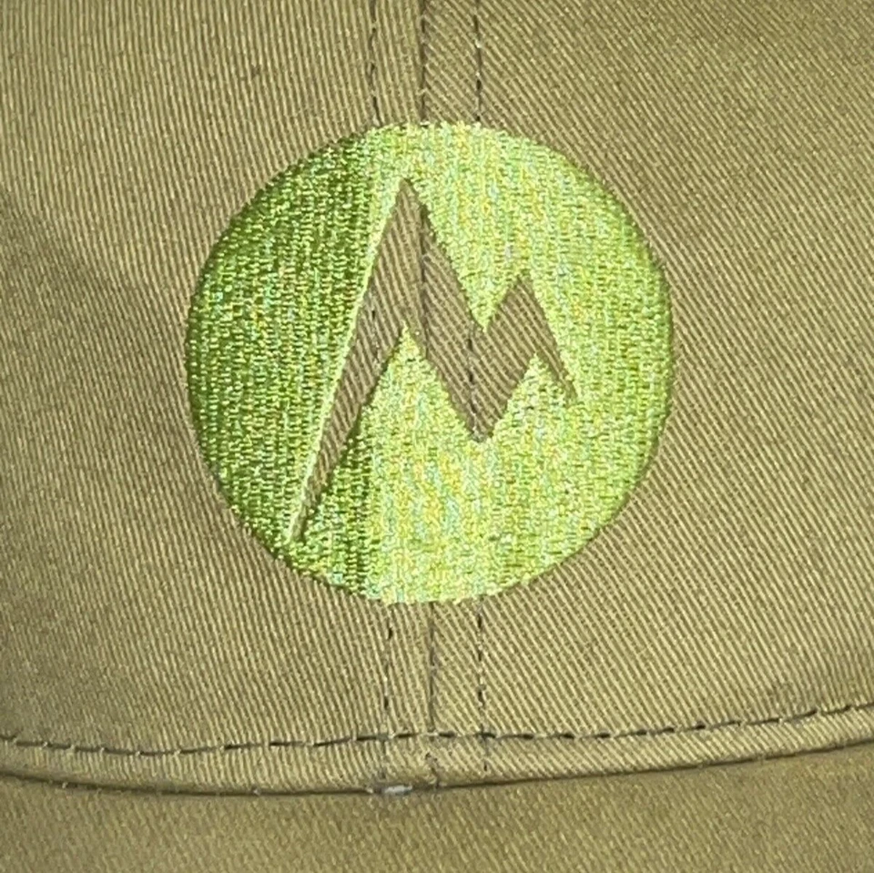 MARMOT MDOT ICON логотип саржи крышка F17180 Moss зеленый O/S регулируемая шляпа - Изображение 2 из 4