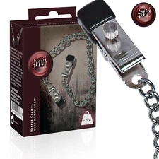 Fetish Collection Nipple Clamps With Metal Chain Breast Chain with Clamps