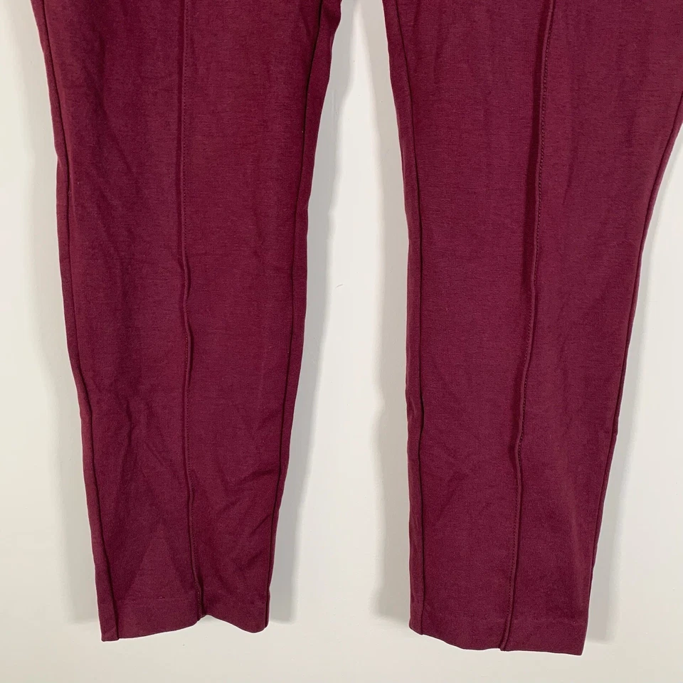 APT 9 Leggings Women’s Large Burgundy Purple Stretchy Cropped Leg W30 R11 I23 - Image 3 of 4