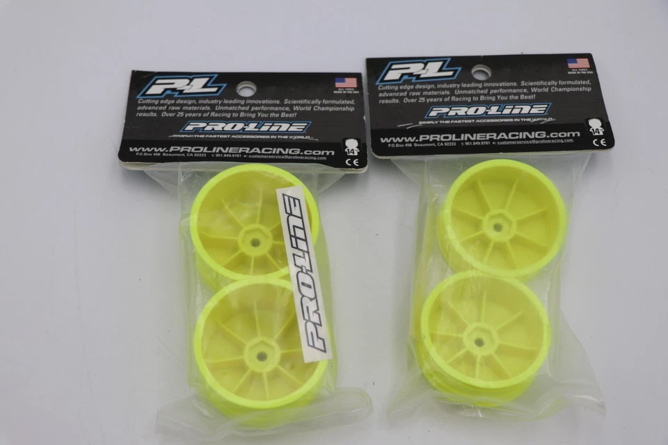 Pro-Line Velocity Wheelset 2.2 Hex Front Rear Yellow RB6 B5 B5m 2735-02 2736-02 - Image 4 of 4