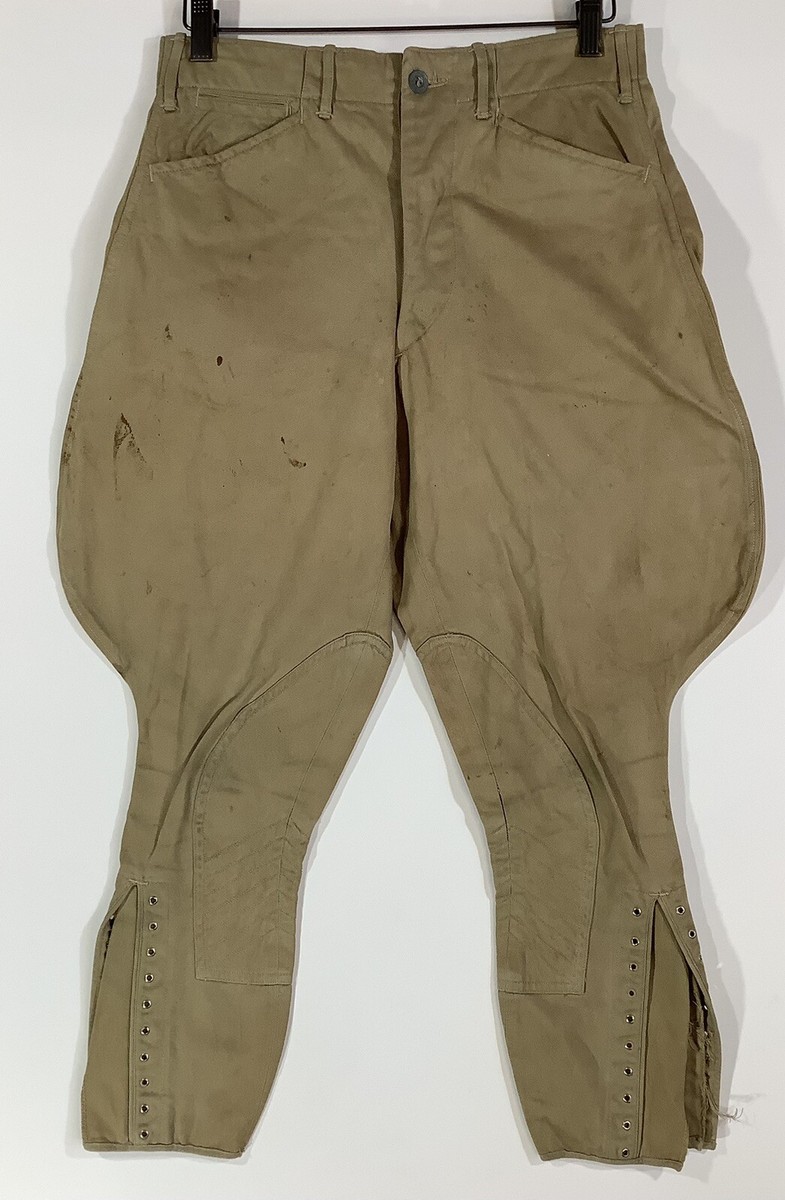 Vintage U.S. Military Army WW1 Era Brown Canvas Doughboy Pants