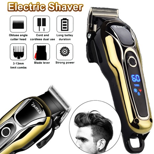 Electric Hair Clippers Cordless Close Cutting T Blade Trimmer Shaving Machine - Picture 1 of 12
