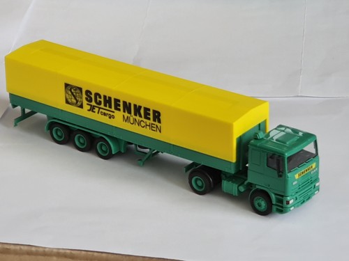 Brekina 85293 DAF FT 2600 Kühlkoffer-SZ Fransen altes Design 1962