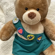 Build A Bear plush tan bear Workshop Girl Scout Sash patches Skirt Uniform 