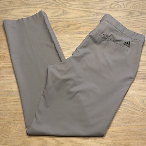 Adidas Ultimate Tapered Fit Pants Mens 34x32 Gray Trousers Stretch Golf - Afbeelding 1 van 17
