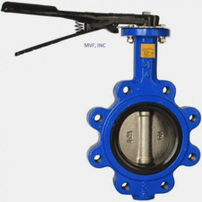 6" 200 WOG Lug Butterfly Valve DI Body, Aluminum-Bronze Disc, Buna-N Seat, Lever