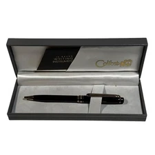 Vintage Colibri Le Grand Ballpoint Pen Black & Gold in Original Gift Box Kawatec