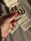 Precious Box Jewelry Travel Case & Gold Heart Earrings & Pearl Earrings — photo 4