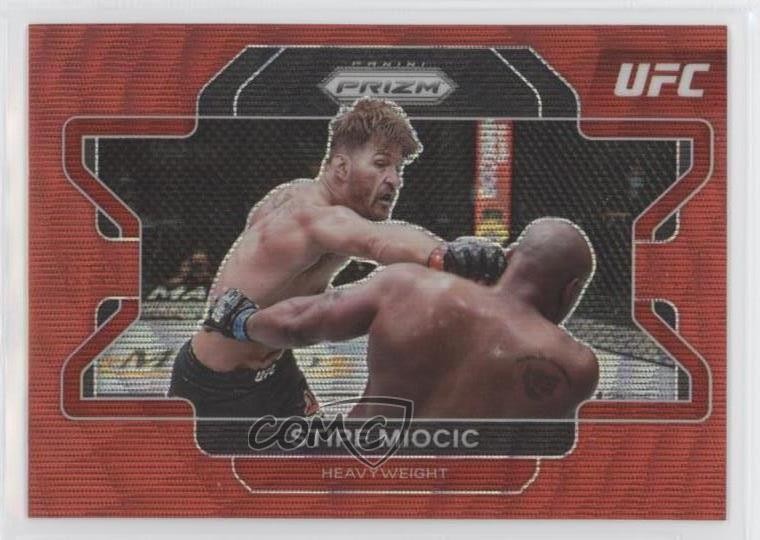 2022 Panini Prizm UFC Ruby Wave Prizm Stipe Miocic #100 0us8