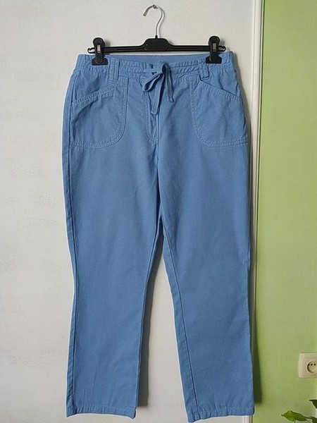Women Cotton On Trousers Blue Cotton 44