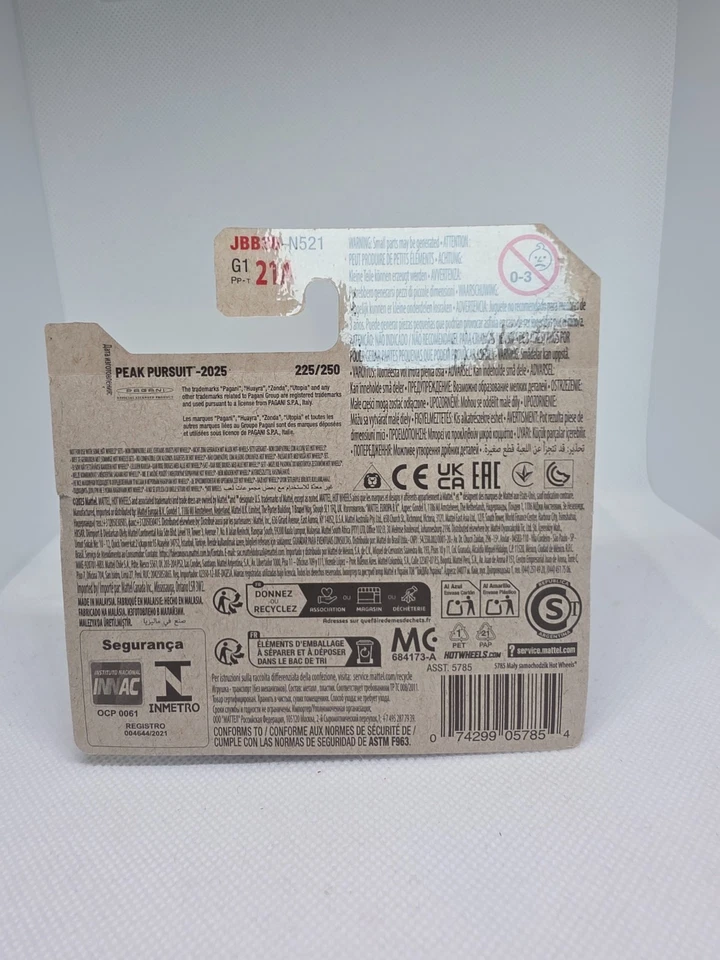 Hot Wheels Pagani Utopia Blue Short Card - Image 3 of 3